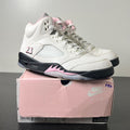 Jordan 5 Retro Medium Soft Pink 8 (Moderately Worn Pre-Owned)JordanWhite/Medium Soft Pink/Black - Image 1