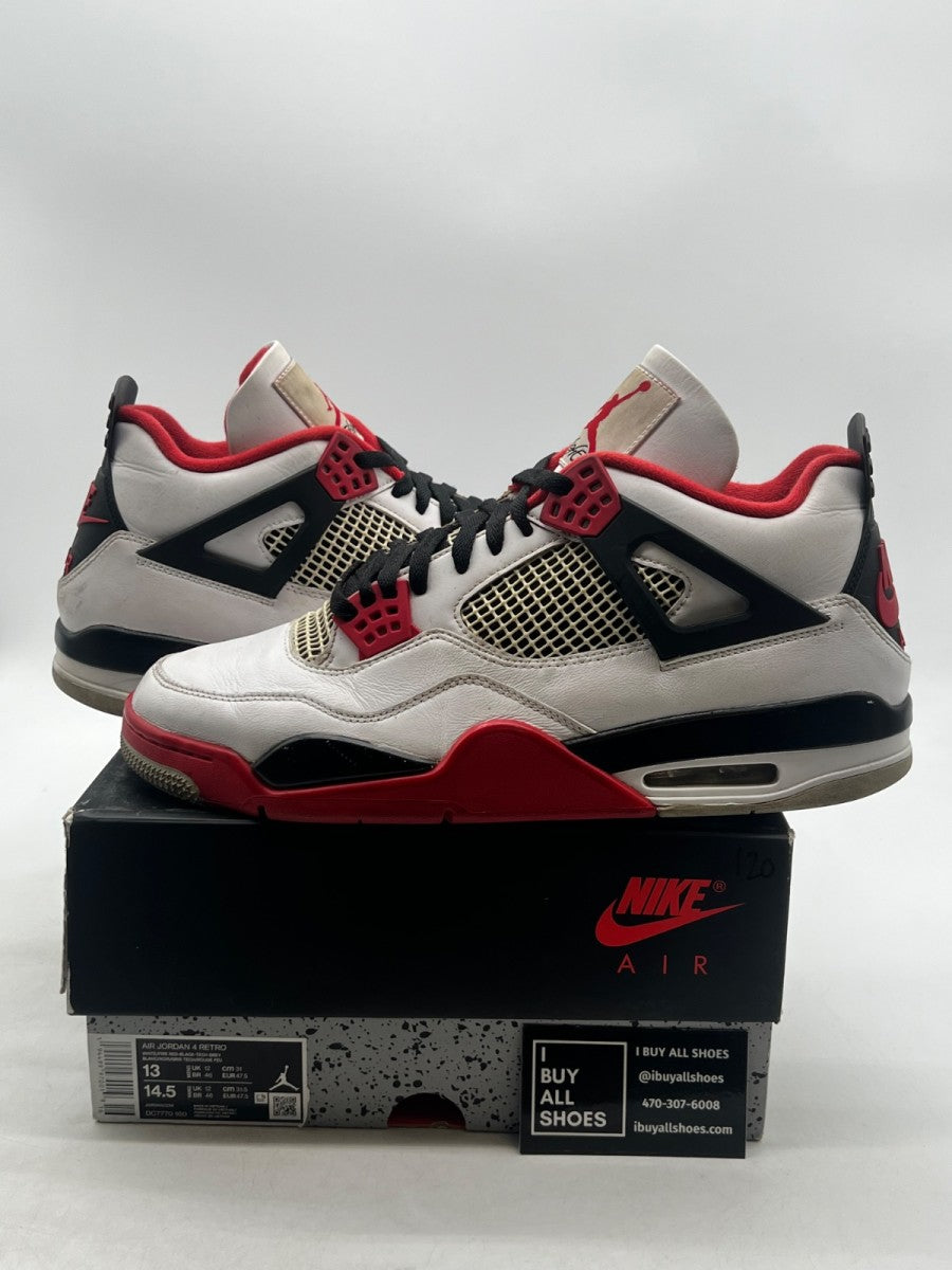 Jordan 4 Retro Fire Red (2020) 13 (Heavily Worn Pre-Owned) - Image 1
