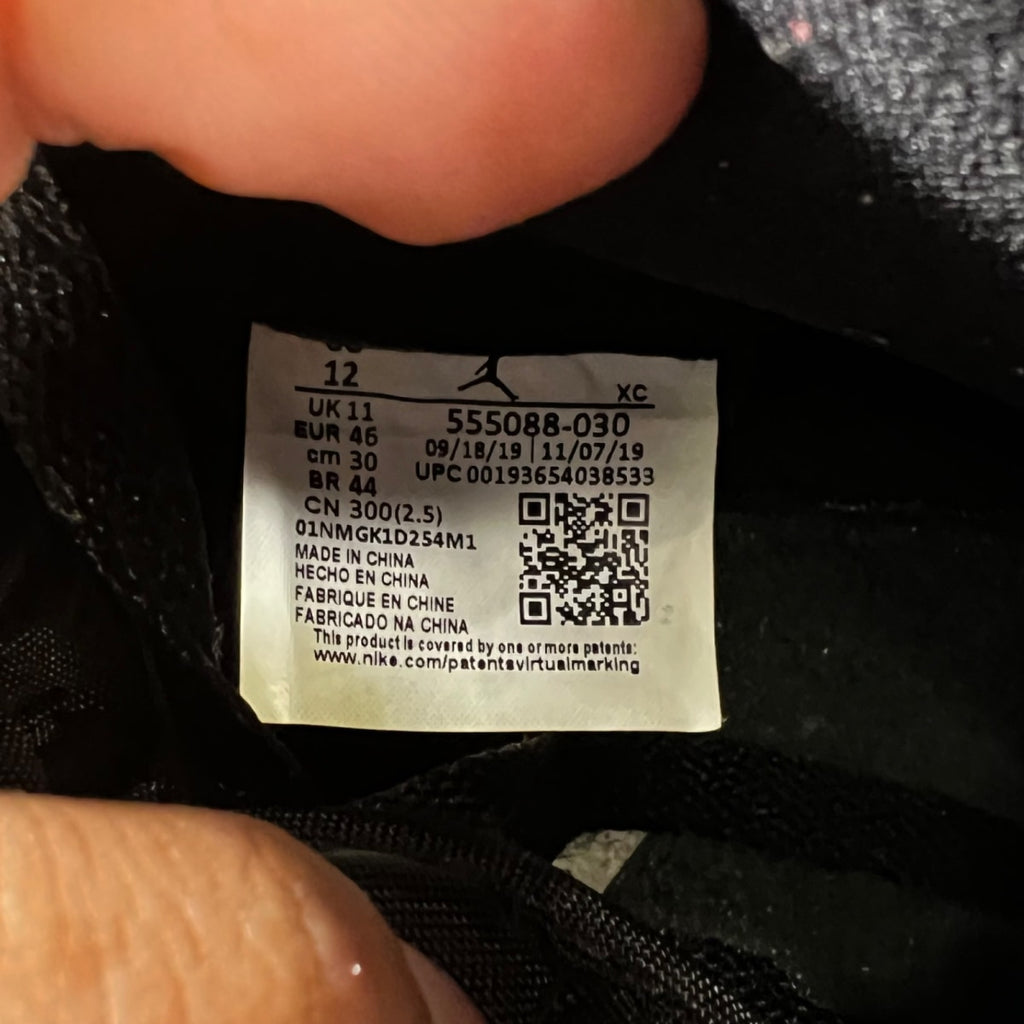 Jordan 1 Retro High Pine Green Black 12 (Moderately Worn Pre-Owned)JordanBlack/Pine Green-White-Gym Red - Image 7