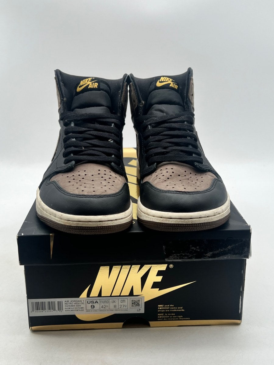 Jordan 1 Retro High OG Palomino 9 (Moderately Worn Pre-Owned)JordanBlack/Metallic Gold/Palomino/Sail - Image 2