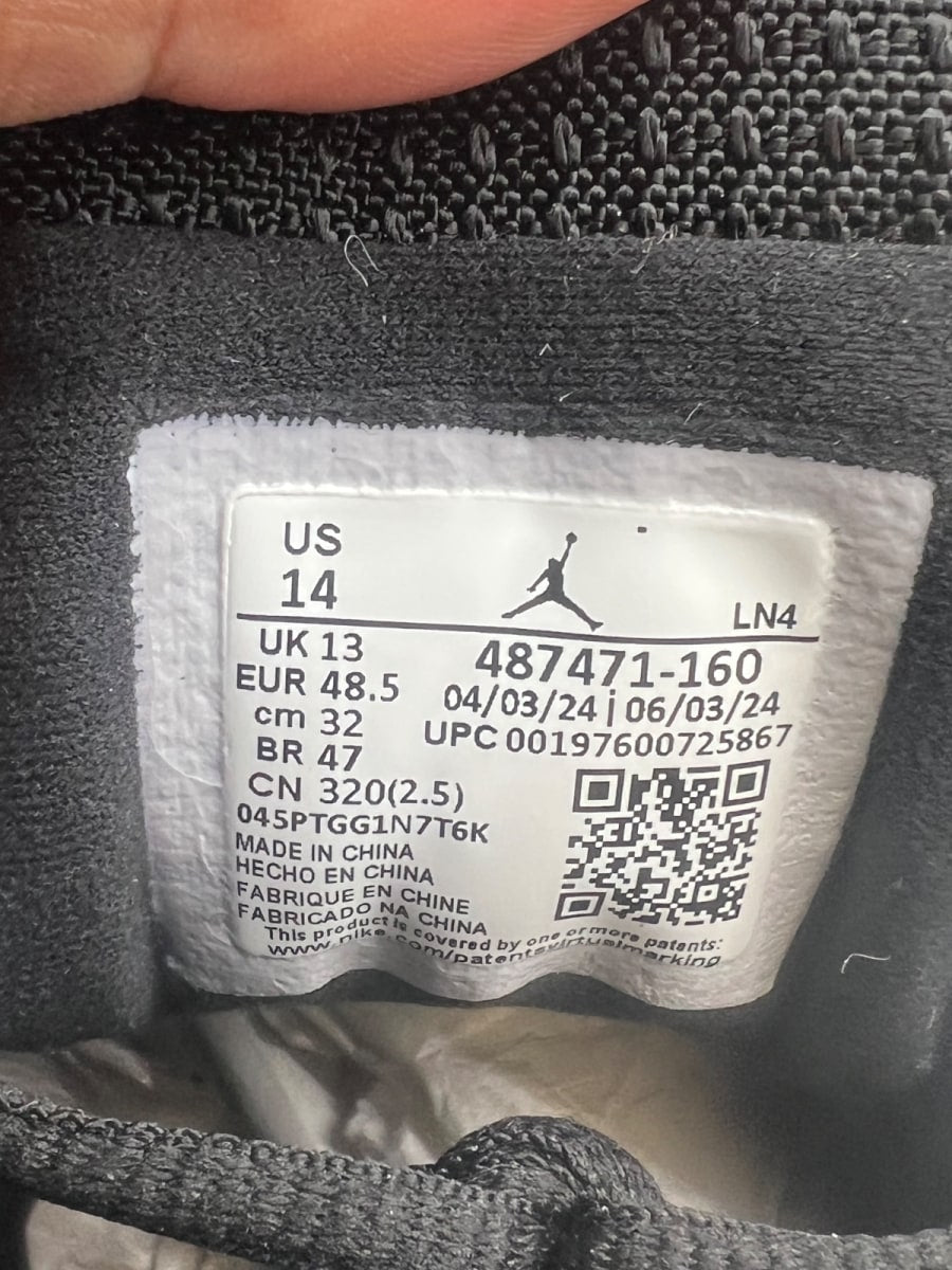 Jordan 14 Retro Black Toe (2024) 14 (Lightly Worn Pre-Owned) - Image 9