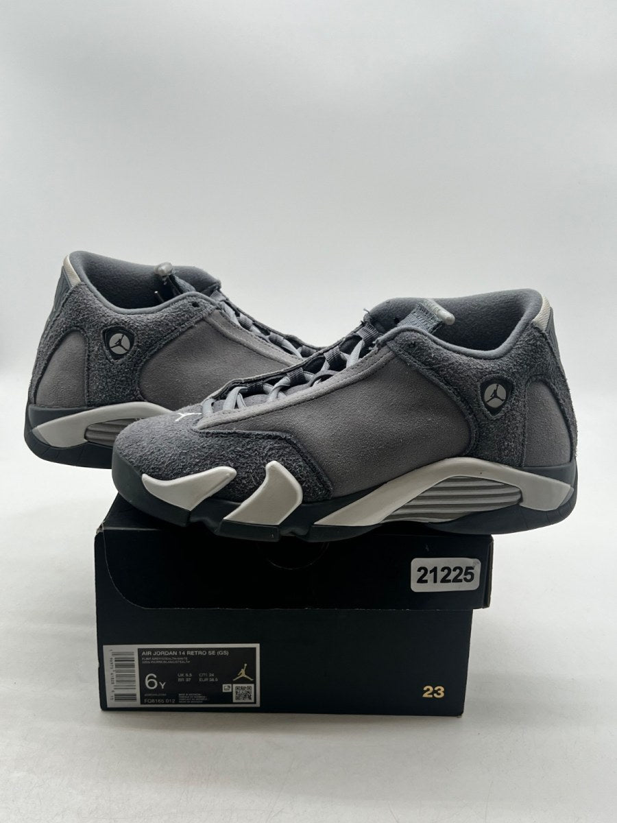 Jordan 14 Retro Flint Grey (GS) 6Y (Lightly Worn Pre-Owned) - Image 1