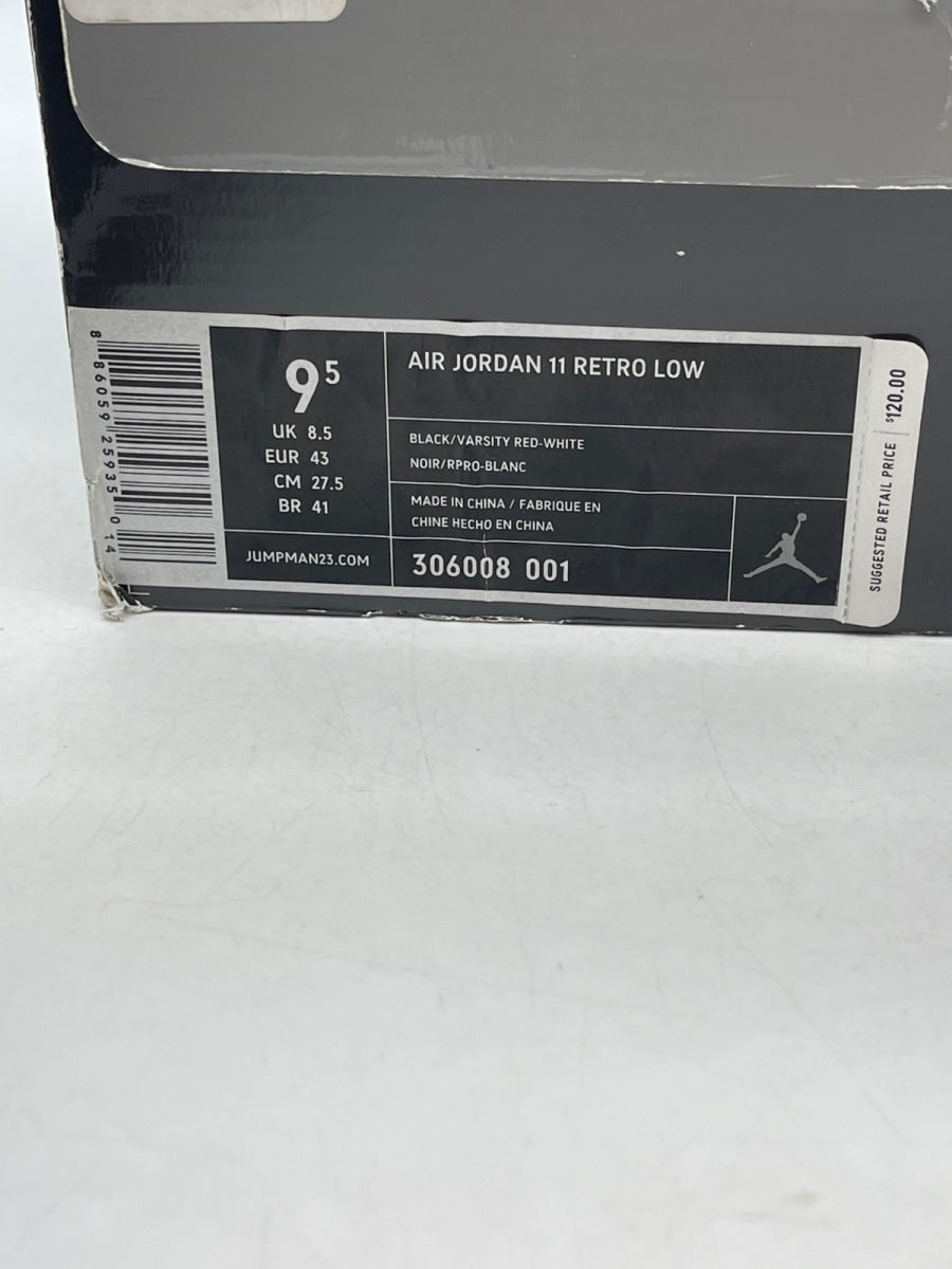 Air Jordan 11 Retro Low IE 'Black Charcoal Red' 2011 (Size 9.5) - Image 9