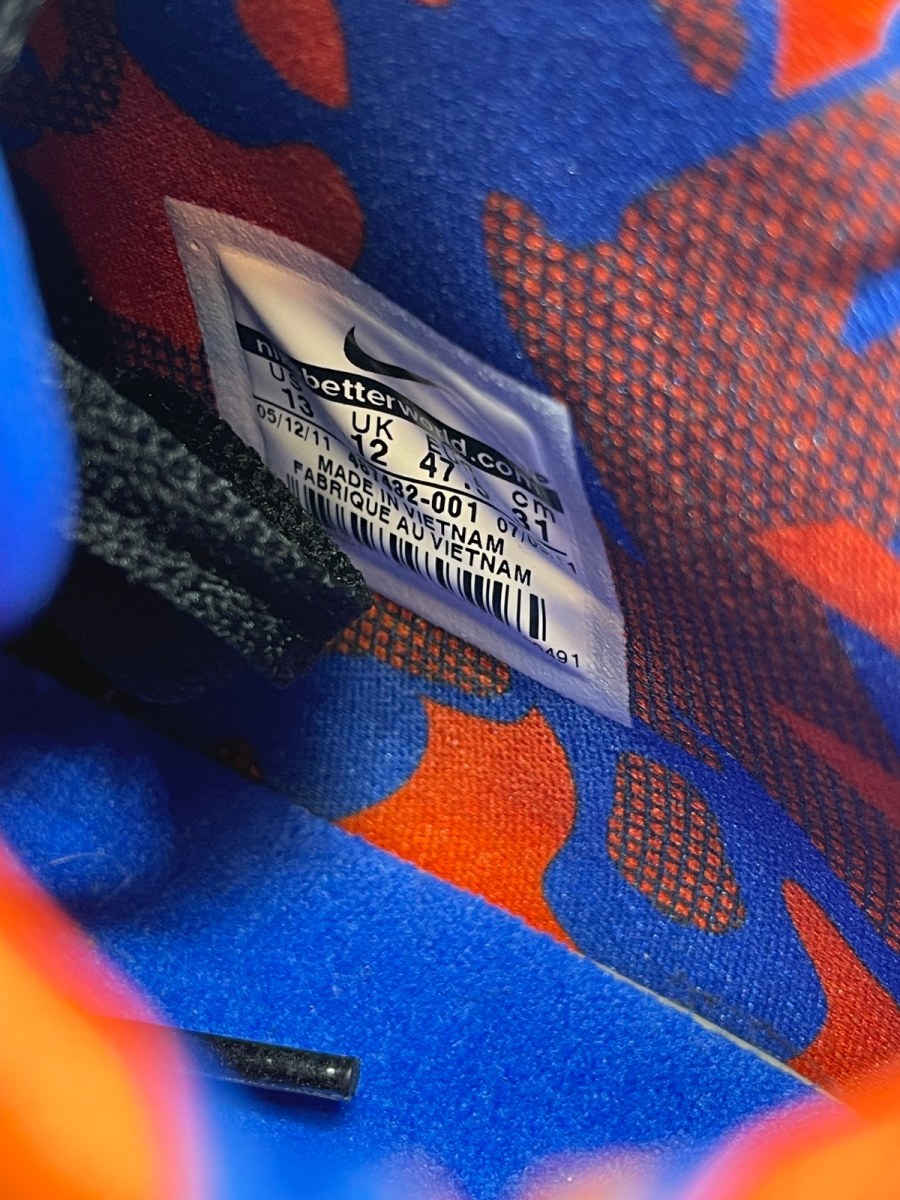 Nike Air Max PE Black Blue Orange 13 (Moderately Worn Pre-Owned) - Image 8