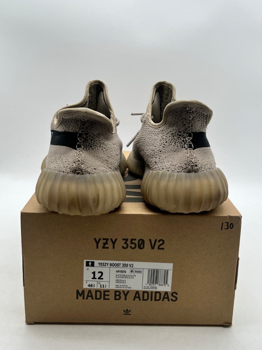 adidas Yeezy Boost 350 V2 Slate 12 (Moderately Worn Pre-Owned)adidasSlate/Core Black/Slate - Image 3