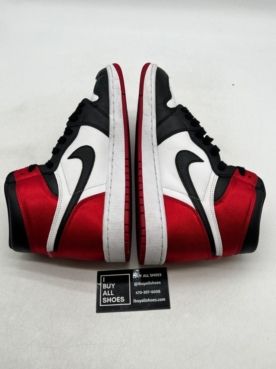 Jordan 1 Retro High Satin Black Toe (Women's) 11W (Moderately Worn Pre-Owned) - Image 6