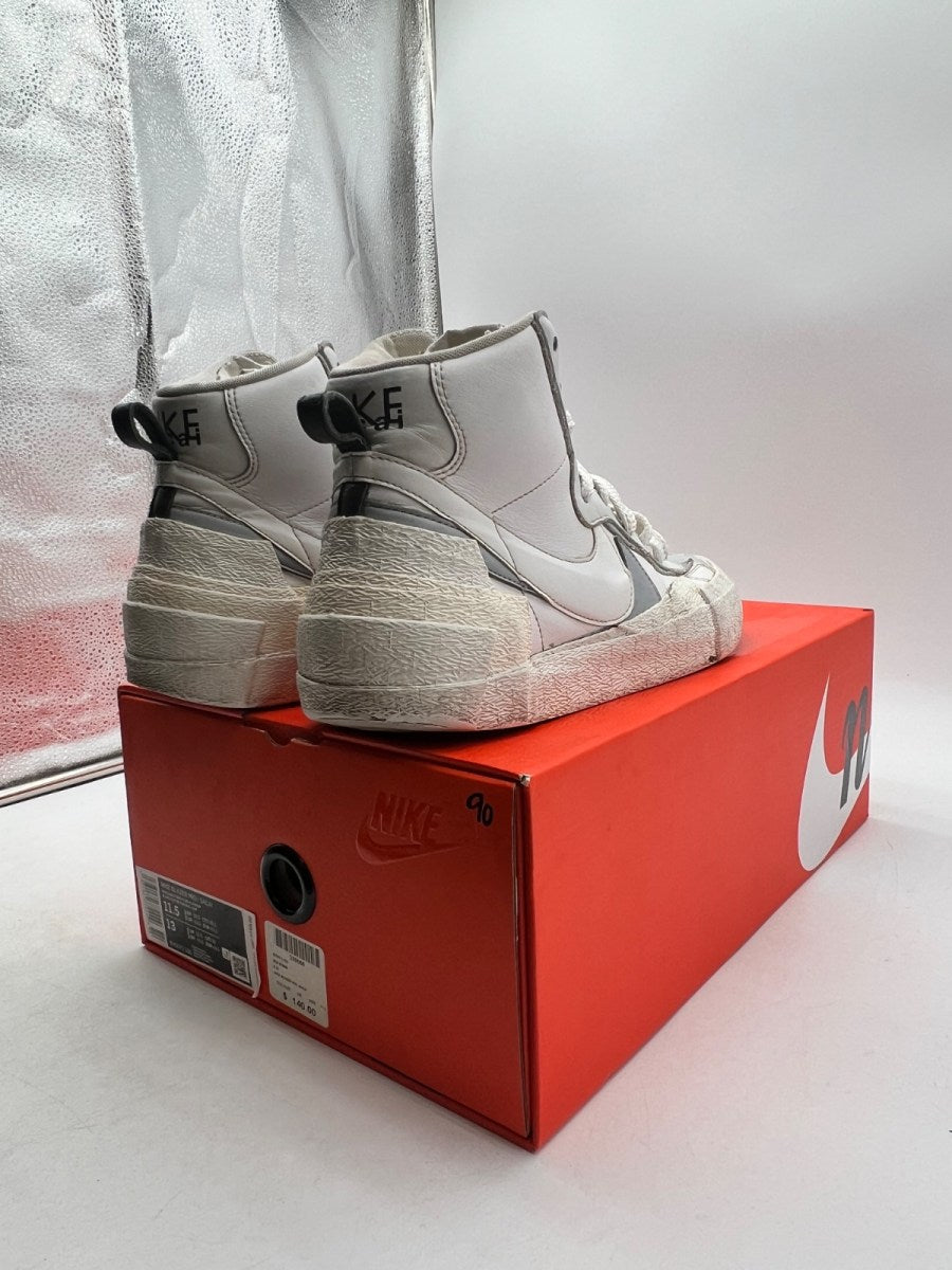 Nike Blazer Mid sacai White Grey 11.5 (Heavily Worn Pre-Owned) - Image 4