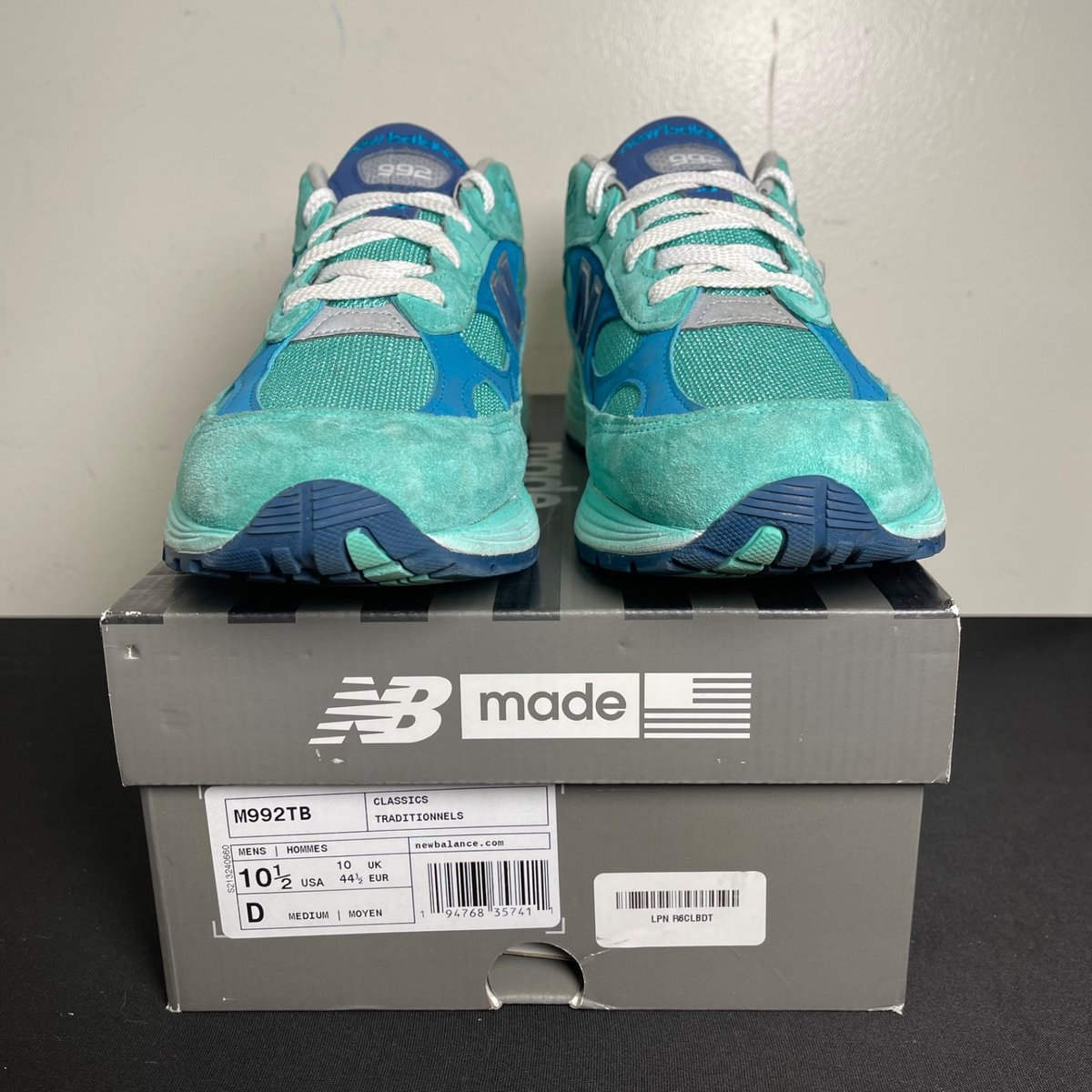 New Balance 992 MiUSA Blue Silver Metallic (Size 10.5) - aux