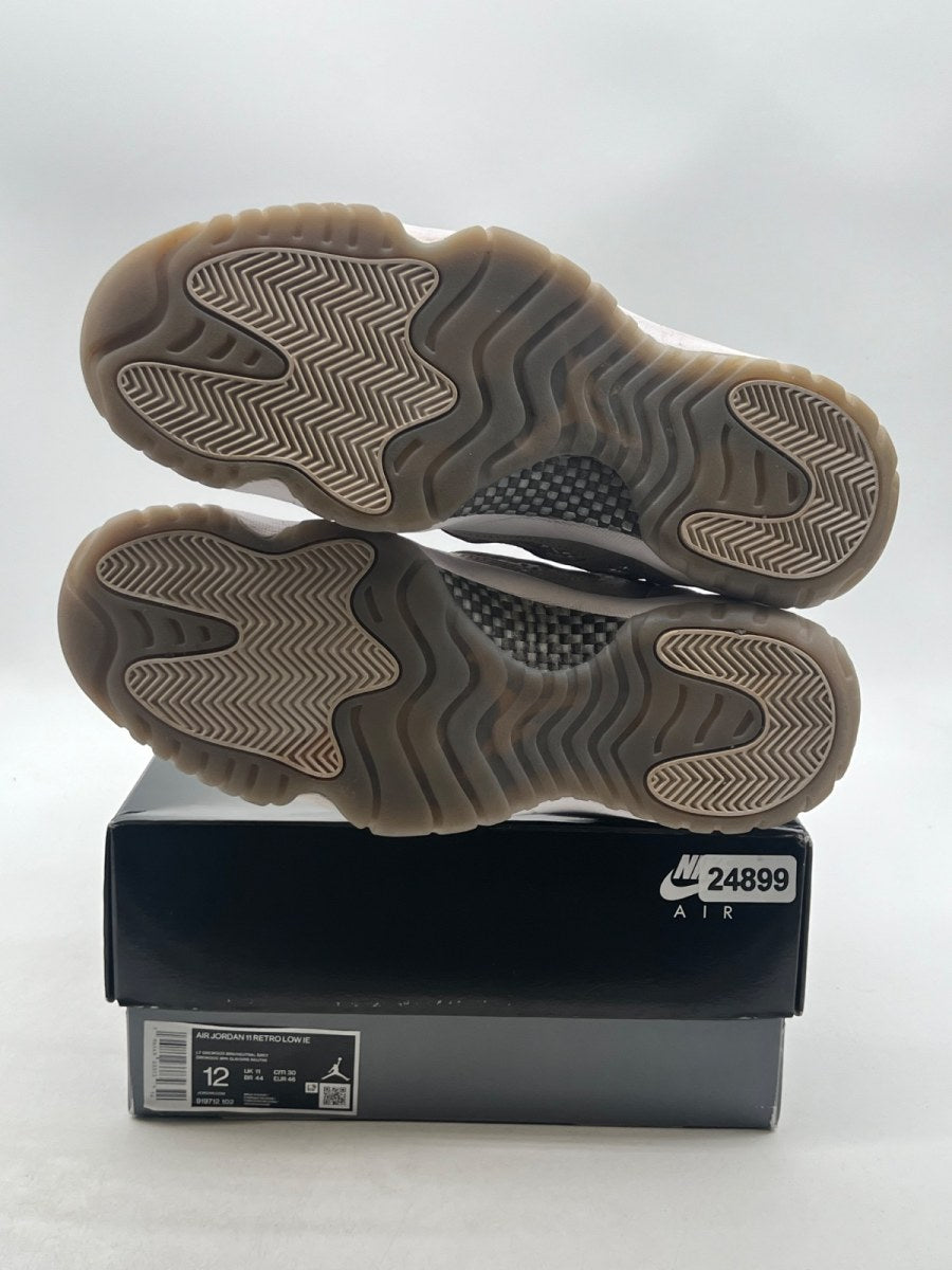 Jordan 11 Retro Low IE Light Orewood Brown 12 (Lightly Worn Pre-Owned)JordanLight Orewood Brown/Neutral Grey/White/Cement - Image 8