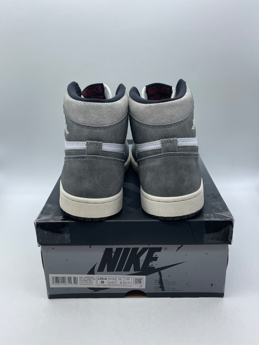 Jordan 1 Retro High OG Washed Black 9 (Moderately Worn Pre-Owned)JordanBlack/Fire Red/Light Smoke Grey/Sail - Image 3