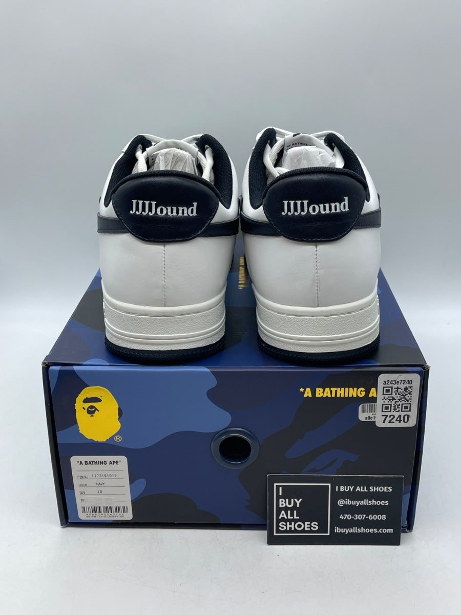 A Bathing Ape Bape Sta JJJJound White Navy 10 (Moderately Worn Pre-Owned) - Image 3