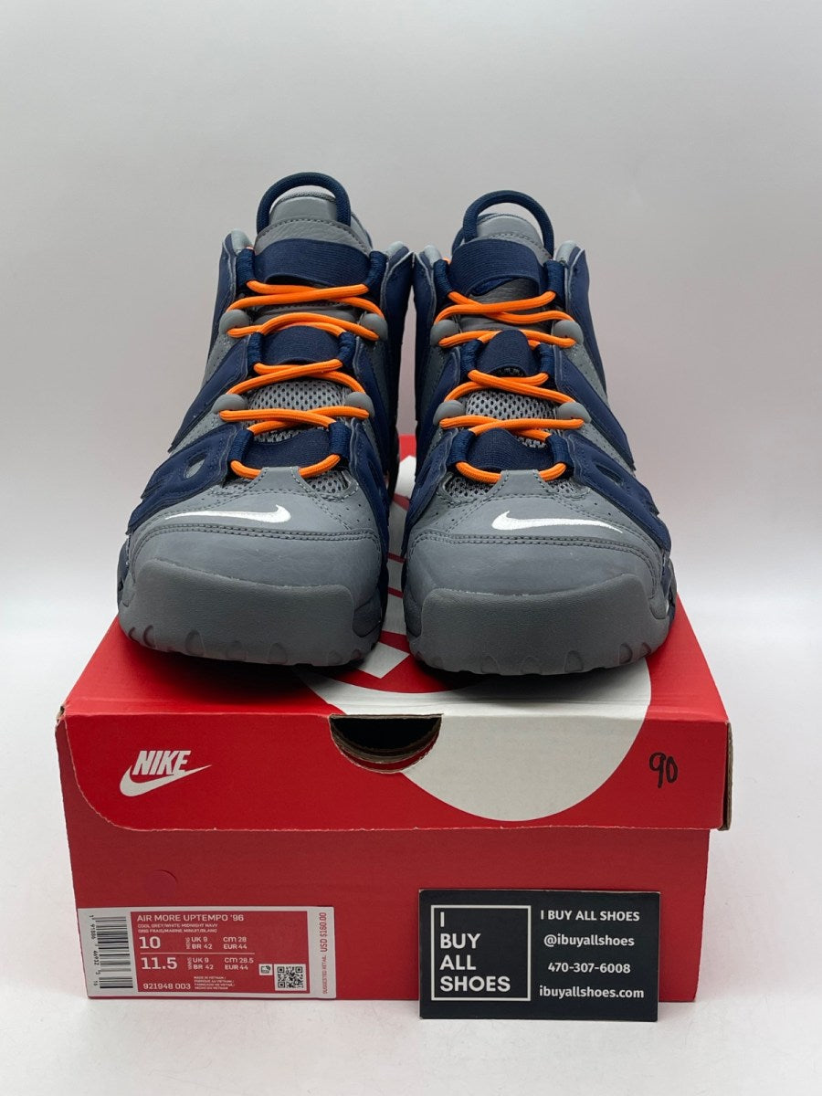 Nike Air More Uptempo Cool Grey Midnight Navy 10 (Moderately Worn Pre-Owned) - Image 2