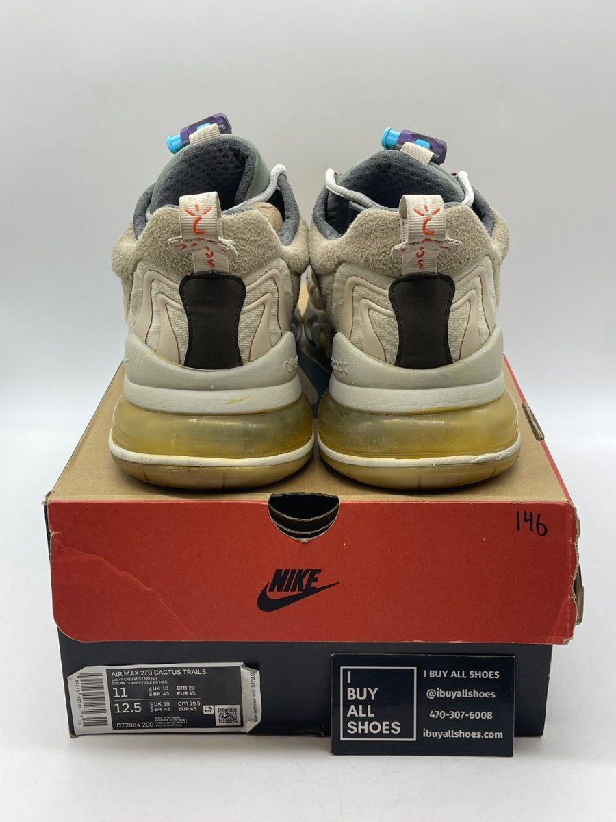 Nike Air Max 270 React ENG Travis Scott Cactus Trails 11 (Moderately Worn Pre-Owned) - Image 3