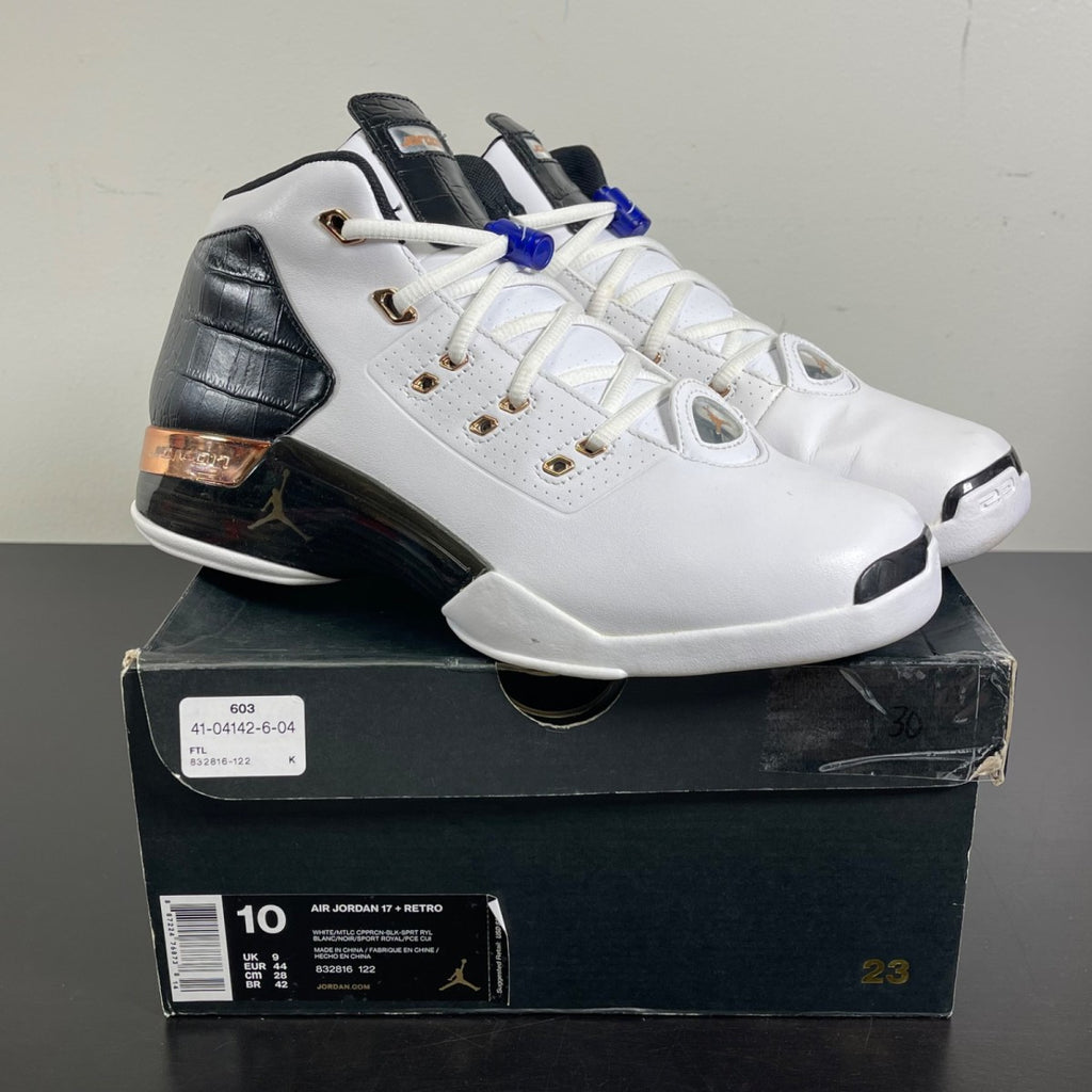 Jordan 17 Retro Copper (2016) 10 (Moderately Worn Pre-Owned)JordanCopper-Black-White - Image 1
