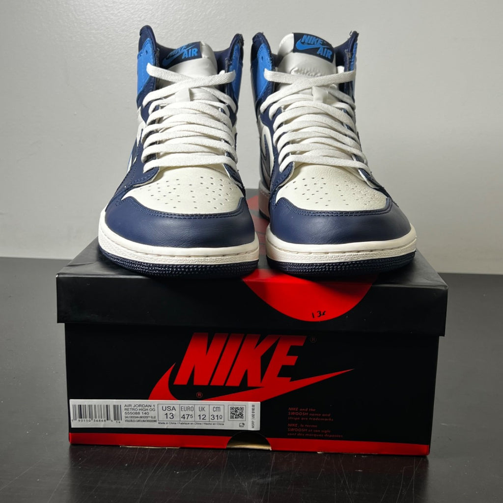 Jordan 1 Retro High Obsidian 13 (Lightly Worn Pre-Owned)JordanSail/Obsidian-University Blue - Image 2