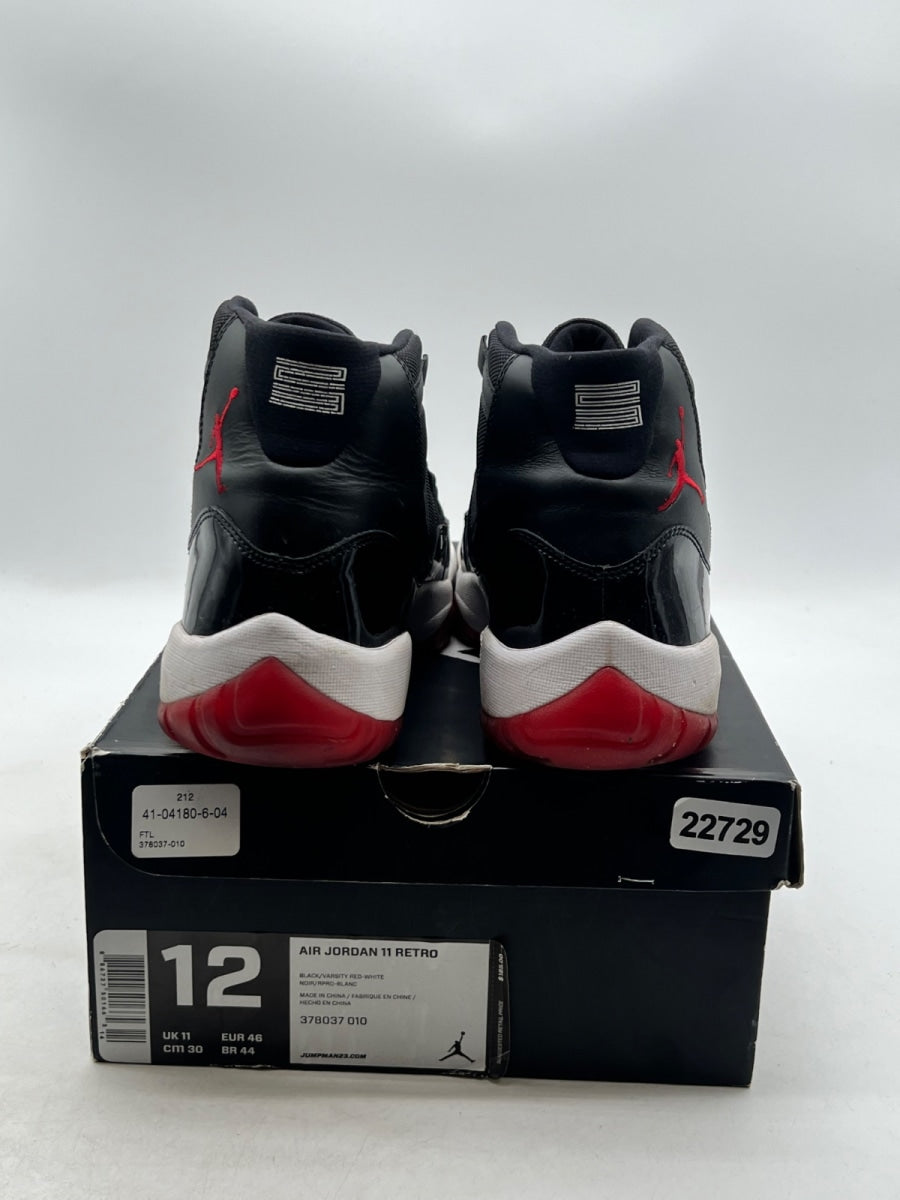 Jordan 11 Retro Playoffs (2012) 12 (Moderately Worn Pre-Owned)JordanBlack/Varsity Red-White - Image 3