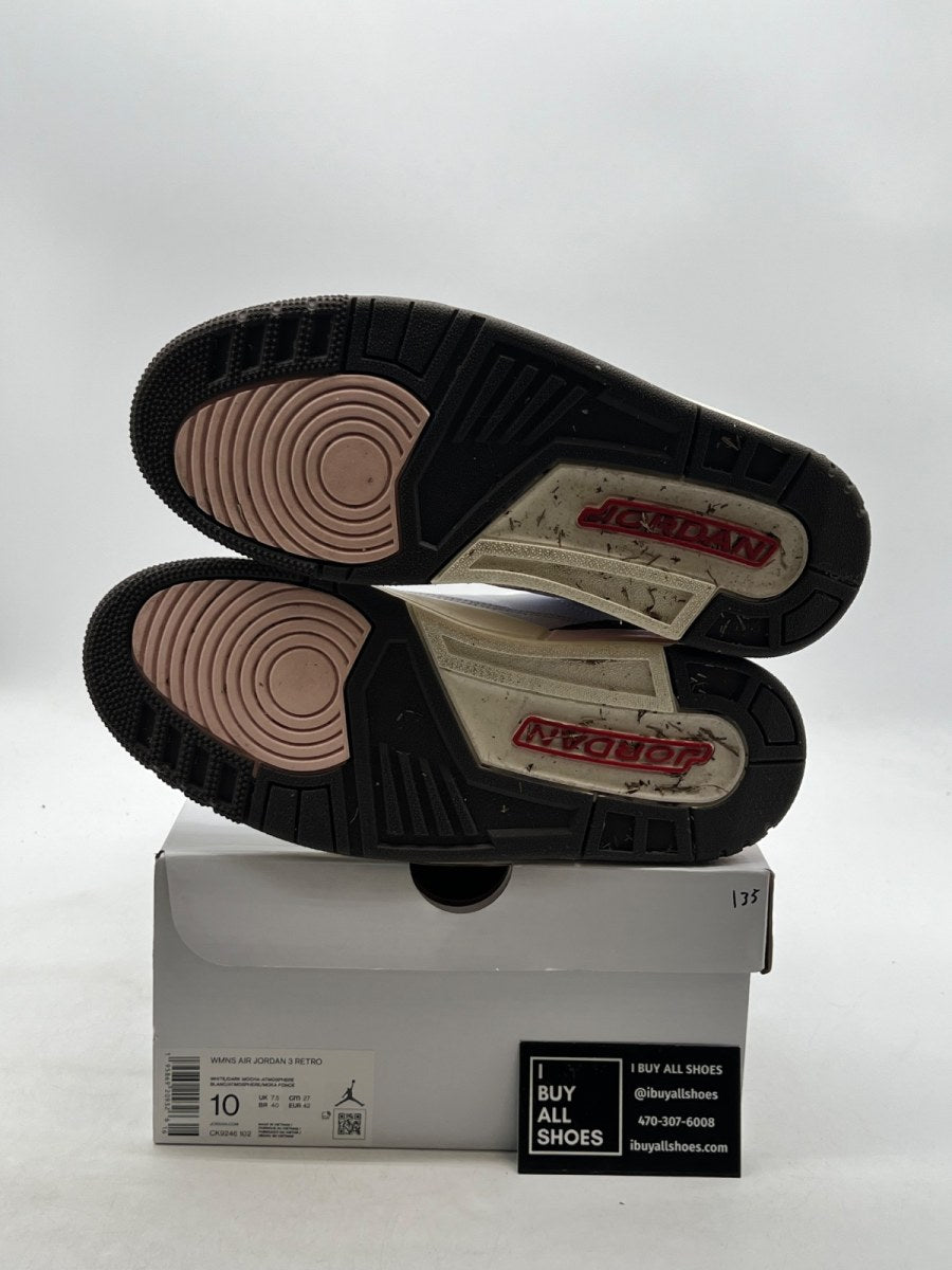 Jordan 3 Retro Neapolitan Dark Mocha (Women's) 10W (Moderately Worn Pre-Owned) - Image 8