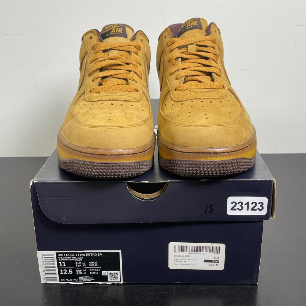 Nike Air Force 1 Low Wheat Dark Mocha 11 (Moderately Worn Pre-Owned)NikeWheat/Wheat-Dark Mocha - Image 2