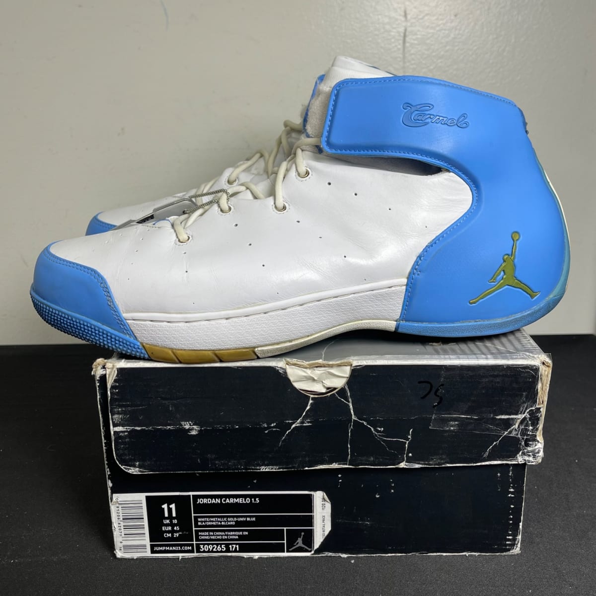 Jordan Melo 1.5 White University Blue OG (Size 11) - aux