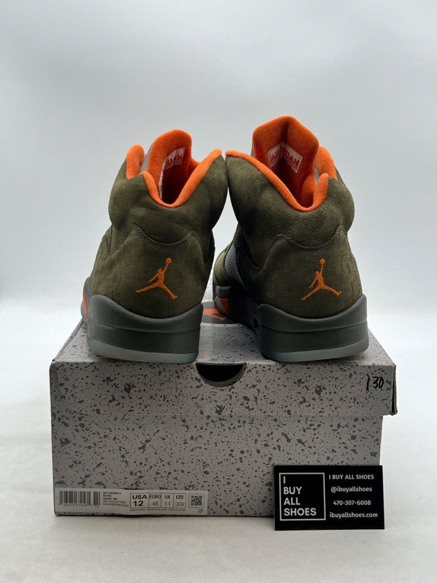 Jordan 5 Retro Olive (2024) 12 (Lightly Worn Pre-Owned) - Image 3