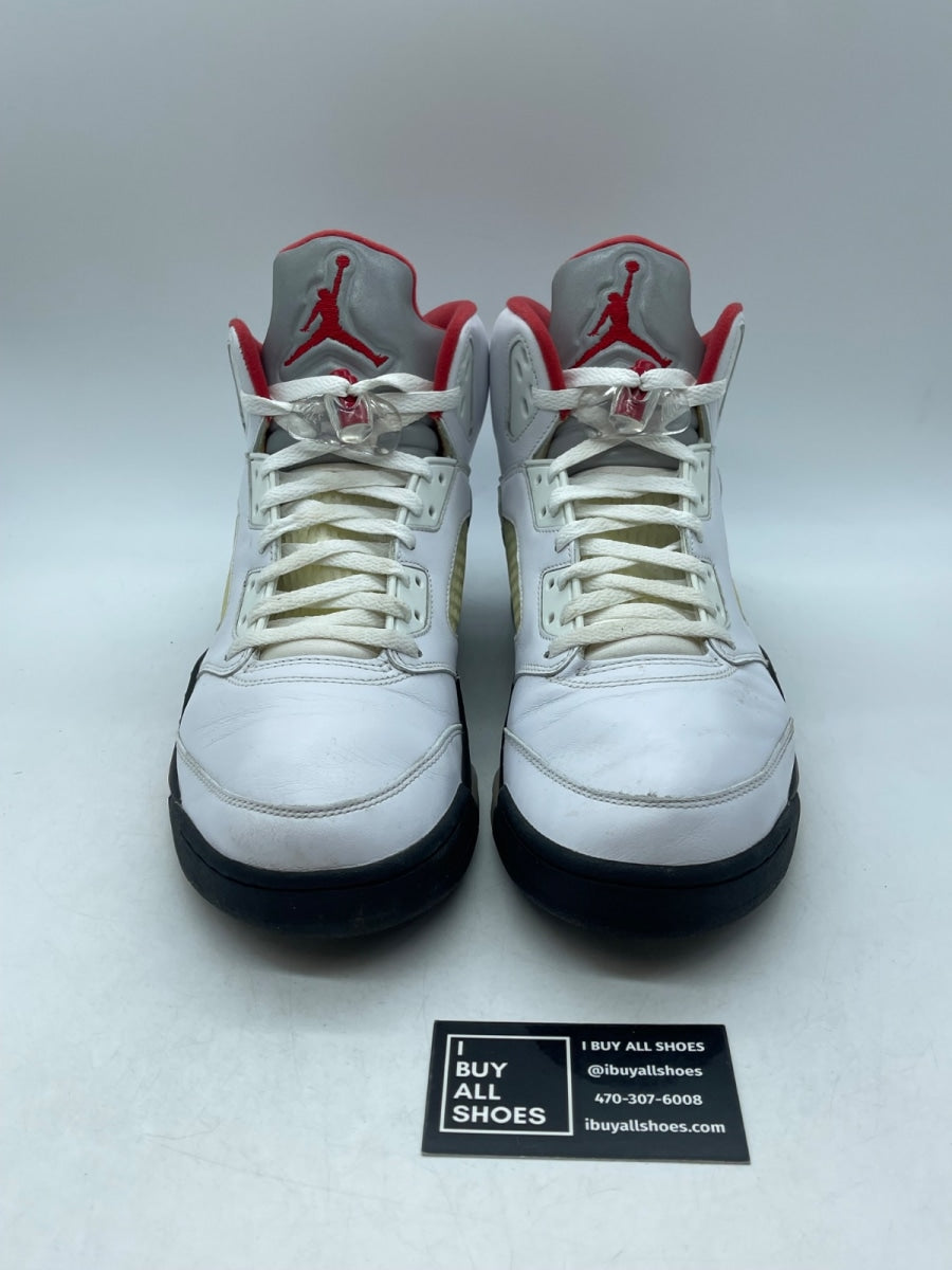 Jordan 5 Retro Fire Red Silver Tongue (2020) 12 (Heavily Worn Pre-Owned) - Image 2