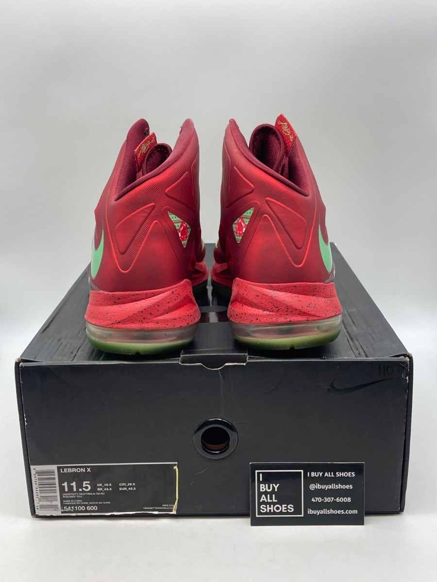 Nike LeBron X Christmas 11.5 (Heavily Worn Pre-Owned) - Image 3