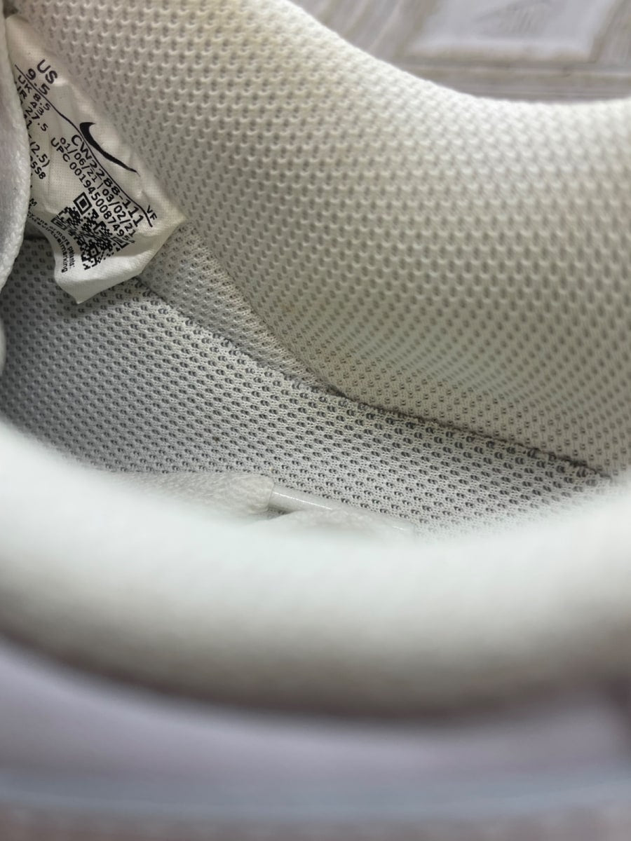 Nike Air Force 1 '07 'Triple White' 9.5 (Moderately Worn Pre-Owned) - Image 8