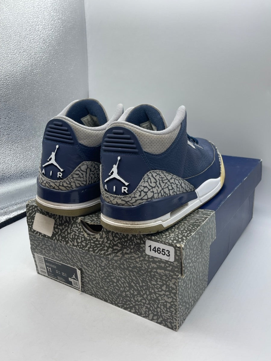 Jordan 3 Retro Georgetown (2021) 11 (Moderately Worn Pre-Owned)JordanMidnight Navy/Cement Grey-White - Image 5