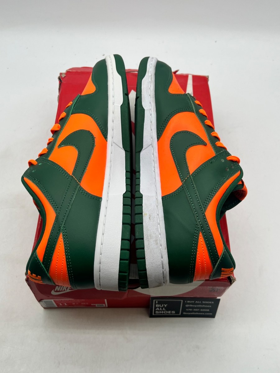 Nike Dunk Low Retro Miami Hurricanes 11 (Lightly Worn Pre-Owned) - Image 7