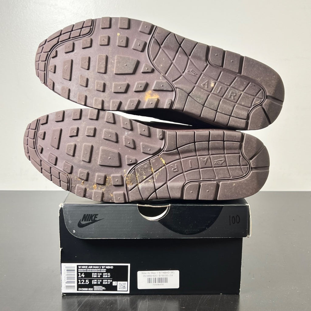 Nike Air Max 1 Burgundy Crush (Women's) 14W (Lightly Worn Pre-Owned)NikeBurgundy Crush/Burgundy Crush - Image 6