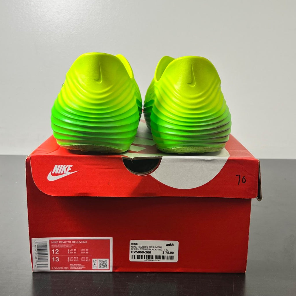 Nike ReactX Rejuven8 Green Strike 12 (Moderately Worn Pre-Owned)NikeGreen Strike/Black-Volt - Image 4