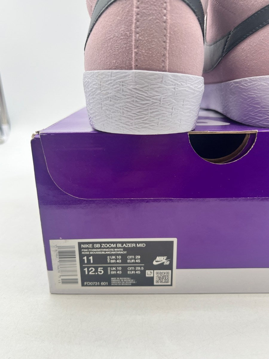Nike SB Zoom Blazer Mid Pink Foam White Gum Yellow Anthracite 11 (Lightly Worn Pre-Owned)NikePink Foam/White/Gum Yellow/Anthracite - Image 4