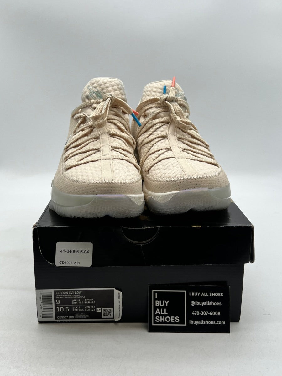 Nike LeBron 17 Low Light Cream 9 (Lightly Worn Pre-Owned) - Image 2