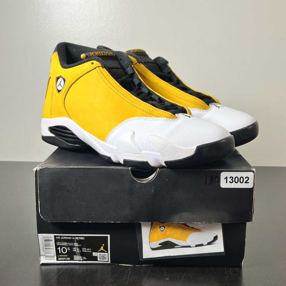 Jordan 14 Retro Light Ginger (2022) 10.5 (Lightly Worn Pre-Owned)JordanLight Ginger/Black/White - Image 1