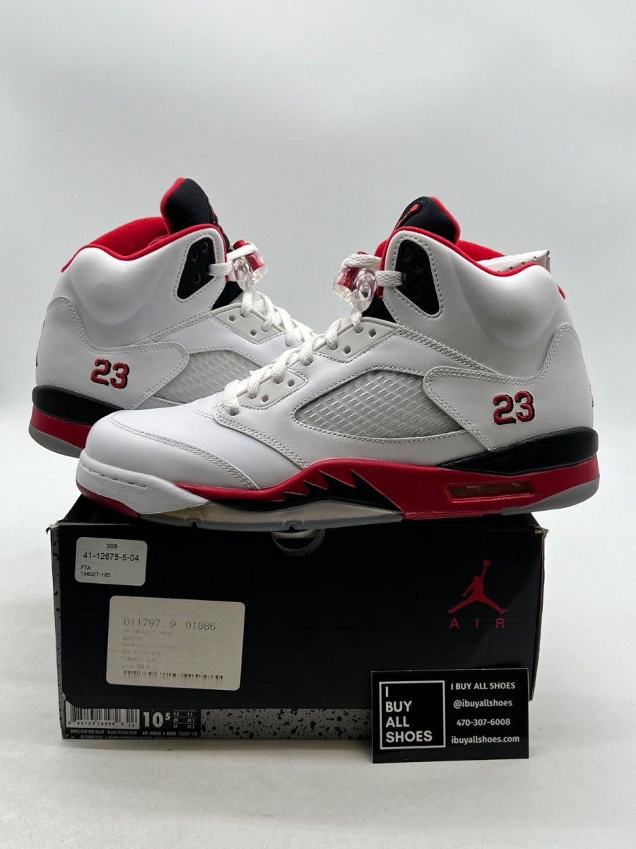 Jordan 5 Retro Fire Red Black Tongue (2013) 10.5 (Lightly Worn Pre-Owned) - Image 1