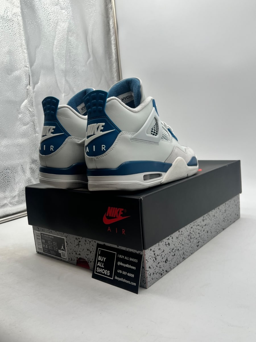 Jordan 4 Retro Military Blue (2024) 10 (Lightly Worn Pre-Owned) - Image 5