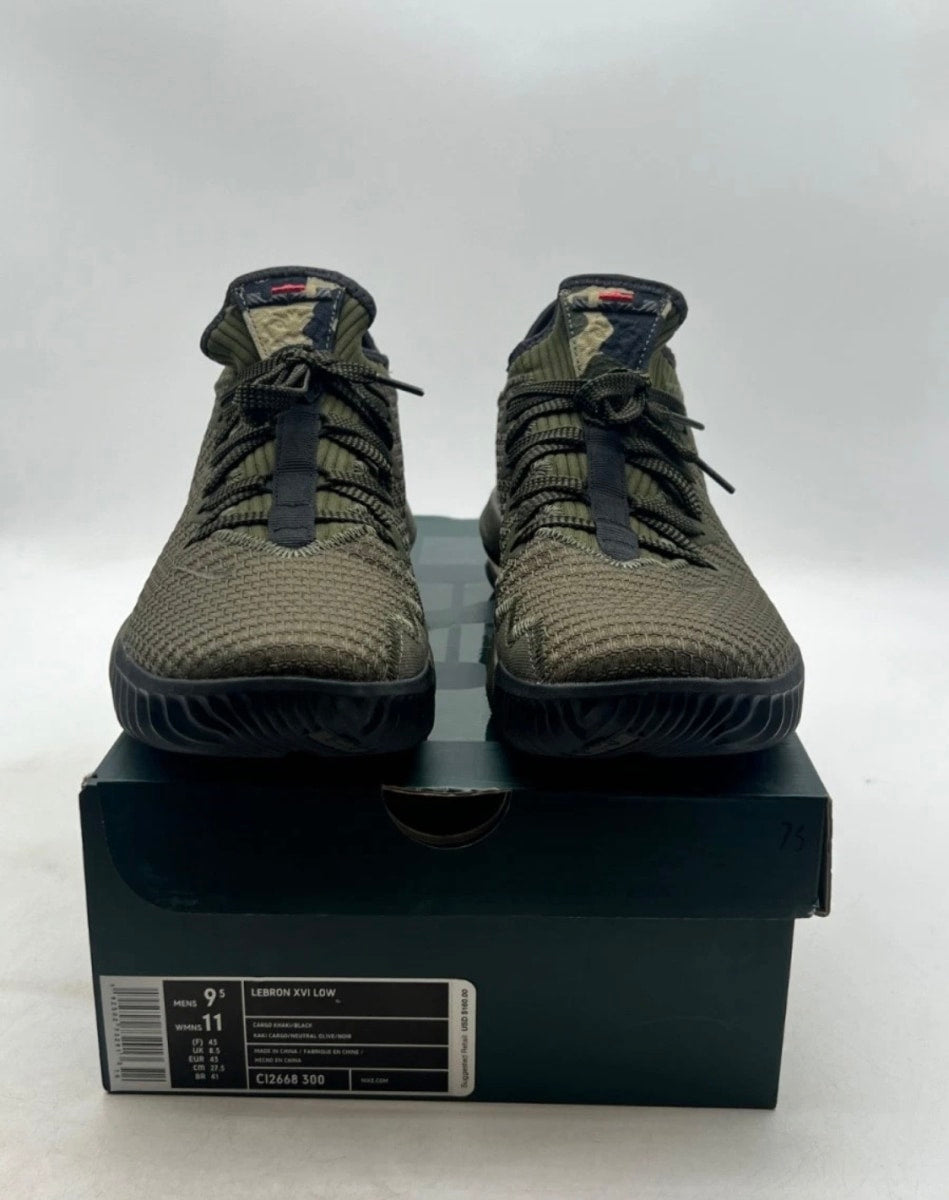 Nike LeBron 16 Low Camo 9.5 (Lightly Worn Pre-Owned)NikeCargo Khaki/Black-Neutral Olive - Image 2