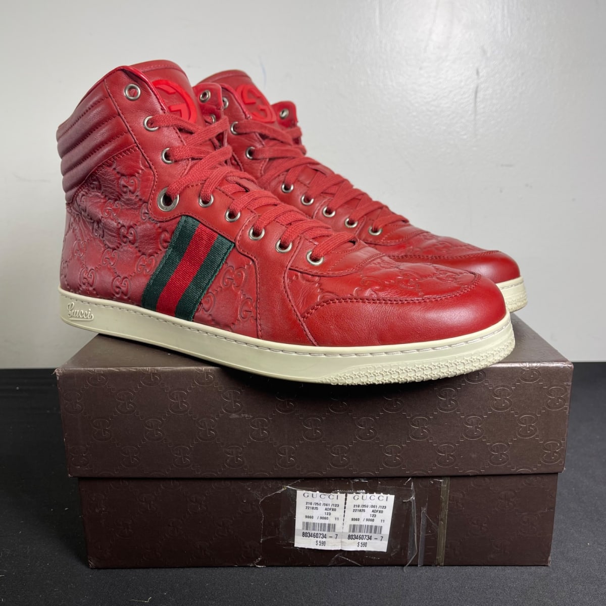 Gucci GG High Top 'Web Stripe' (Size 11) - aux