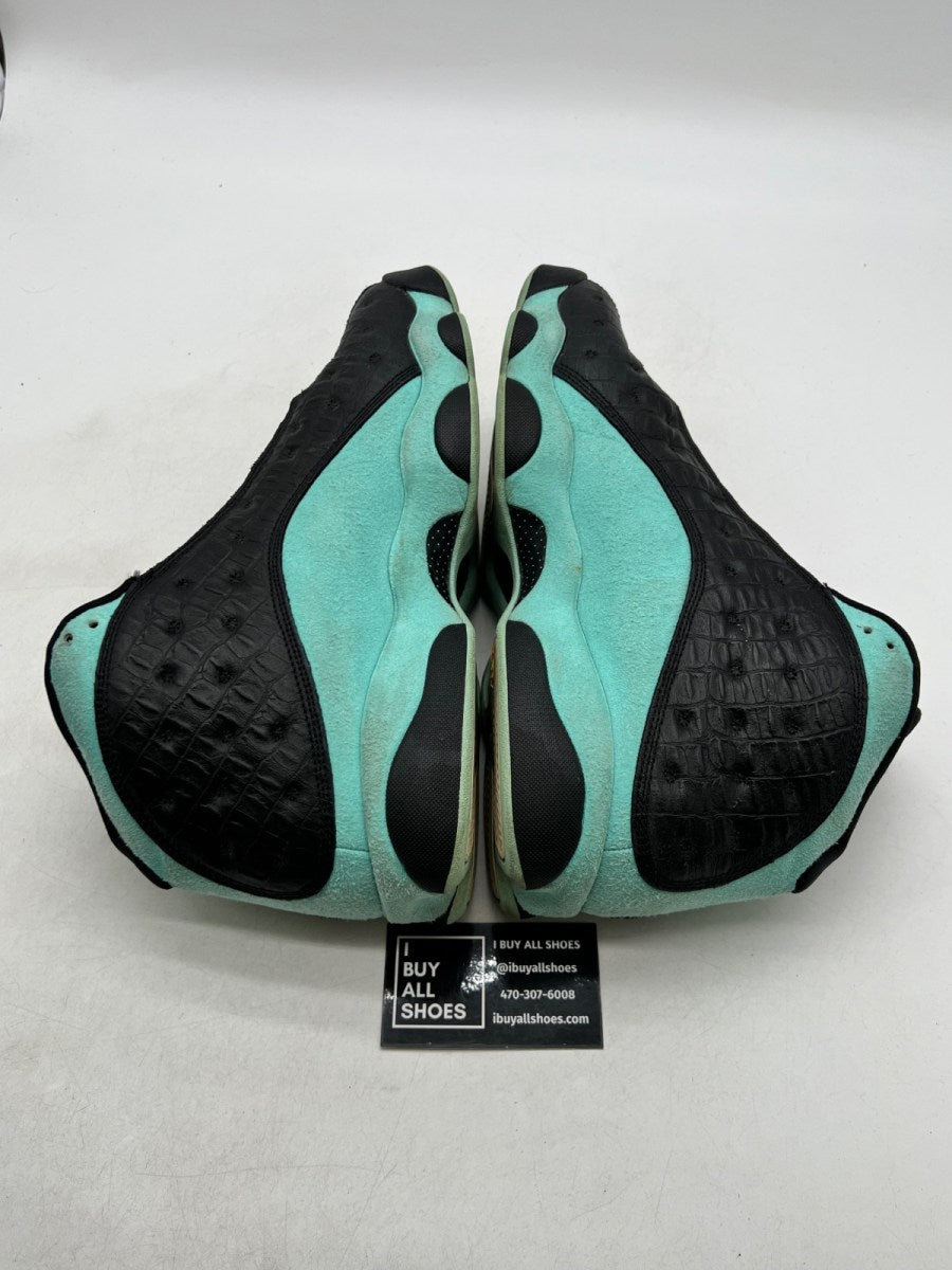 Jordan 13 Retro Black Island Green 12 (Moderately Worn Pre-Owned) - Image 6