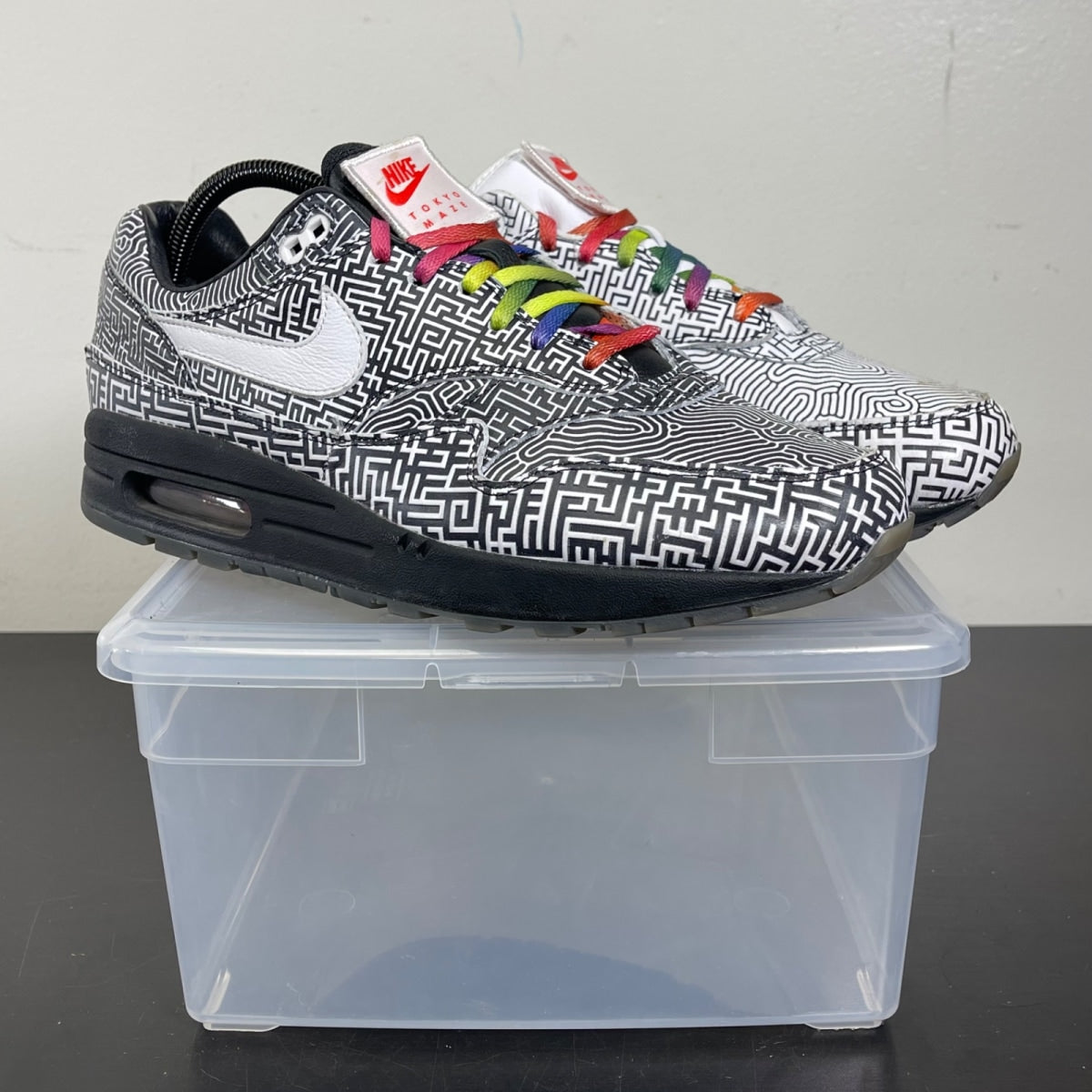 Nike Air Max 1 Tokyo Maze 10 (Moderately Worn Pre-Owned)NikeWhite/Black-Multi-Color - Image 1