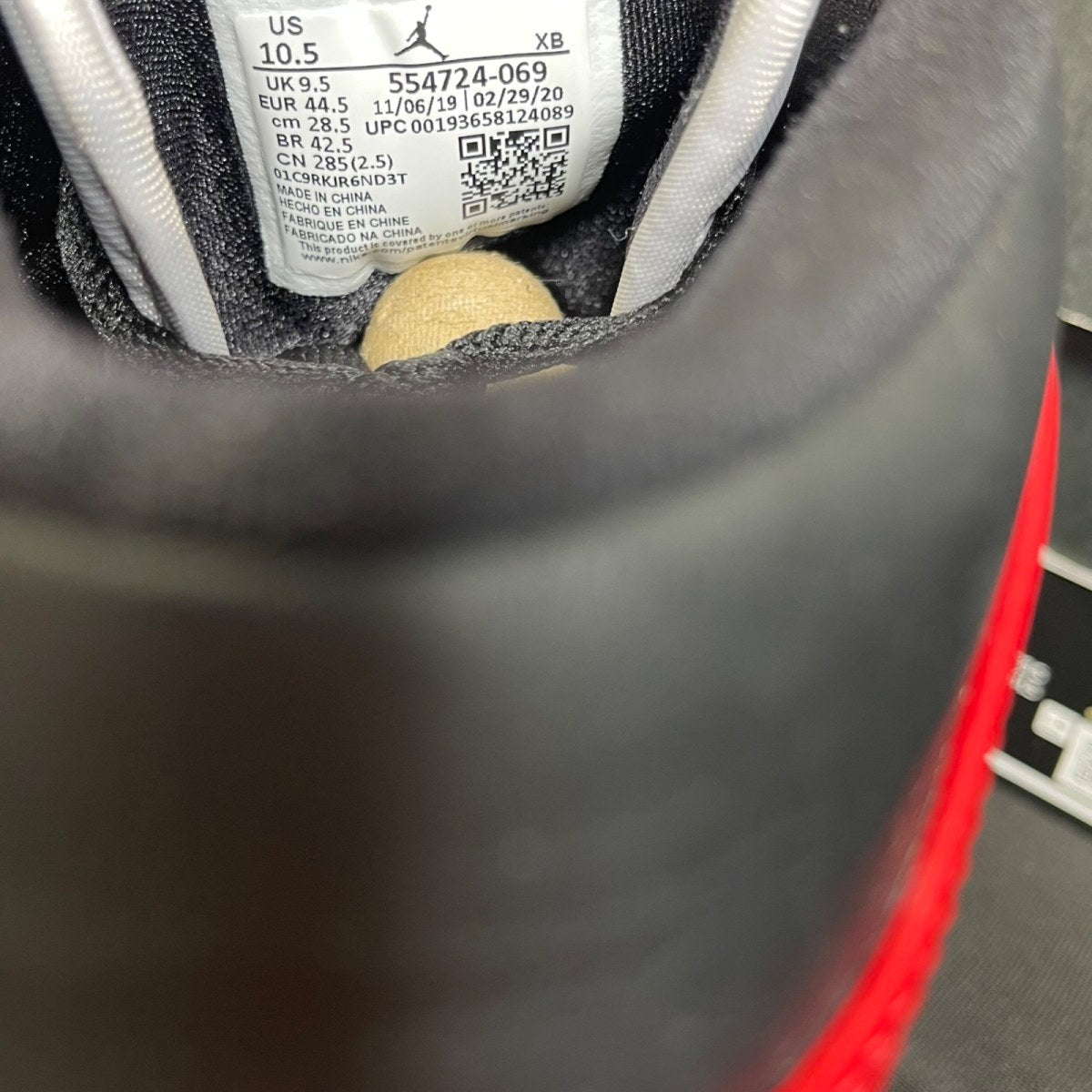 Jordan 1 Mid Chicago Toe 10.5 (Moderately Worn Pre-Owned)JordanBlack/Gym Red-White - Image 6