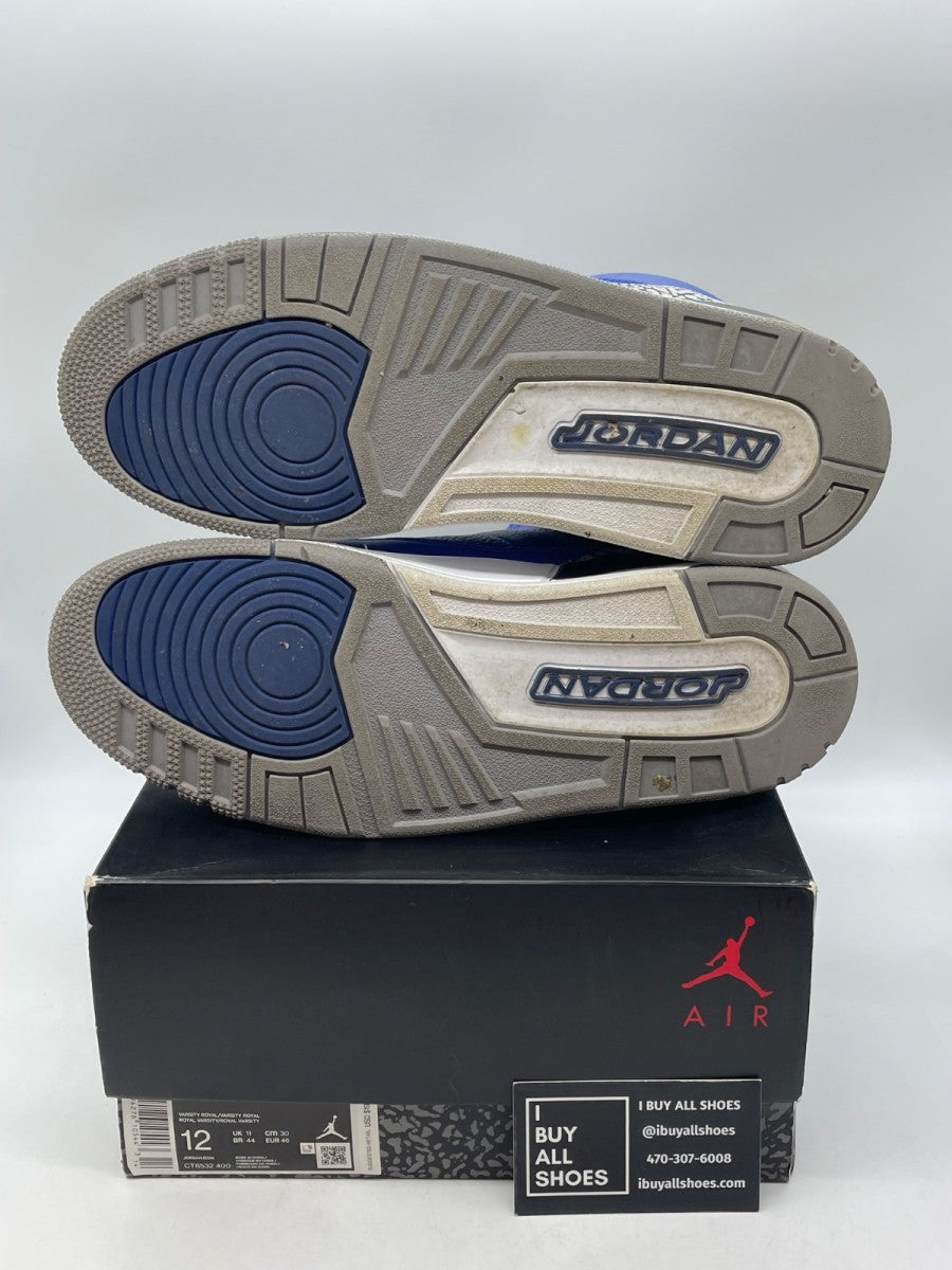 Jordan 3 Retro Varsity Royal Cement 12 (Moderately Worn Pre-Owned) - Image 7