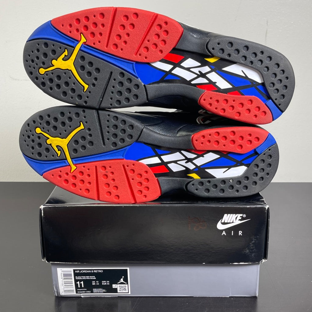 Jordan 8 Retro Playoffs (2023) 11 (Moderately Worn Pre-Owned)JordanBlack/True Red-White - Image 5