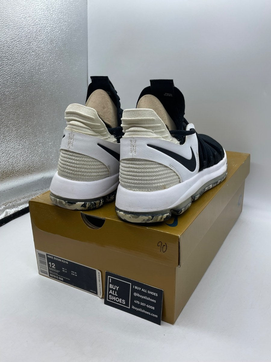 Nike KD 10 Black White 12 (Moderately Worn Pre-Owned) - Image 5