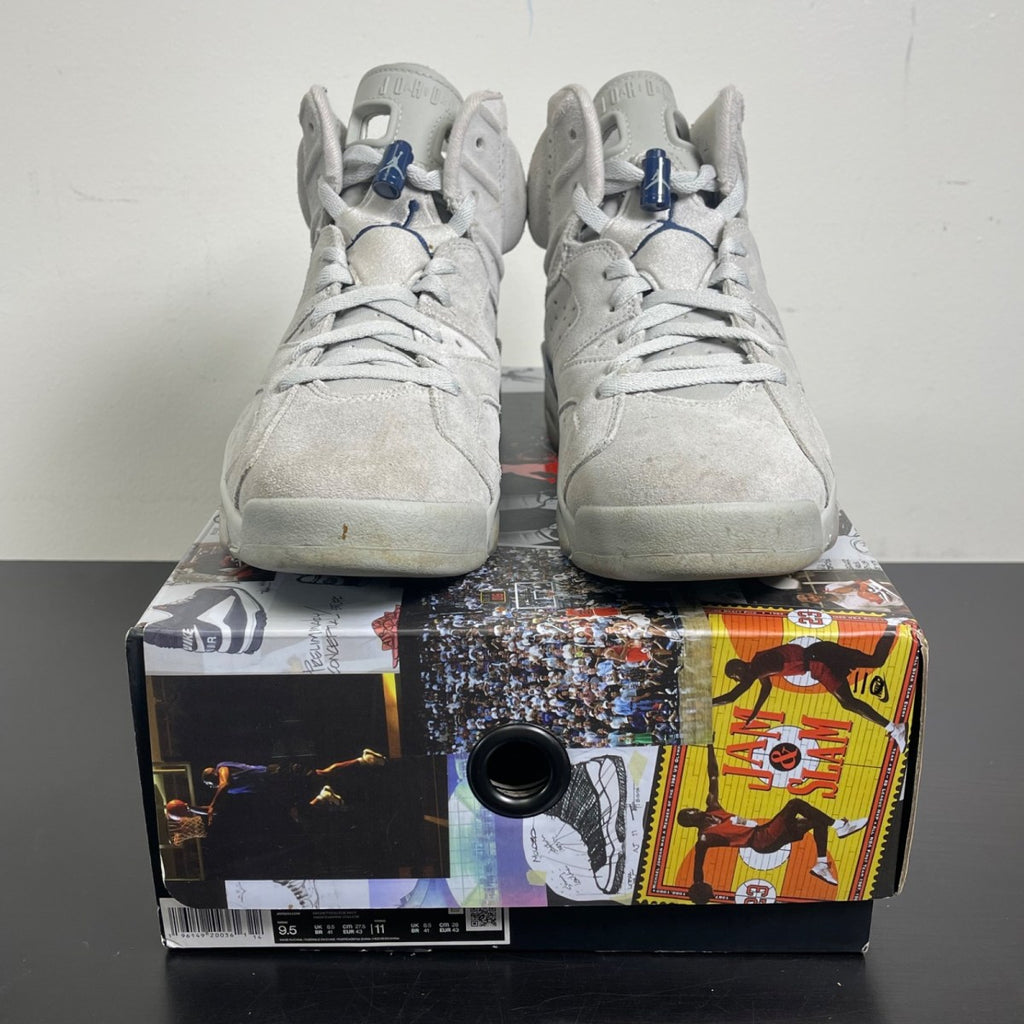 Jordan 6 Retro Georgetown (2022) 9.5 (Moderately Worn Pre-Owned)JordanMagnet/College Navy - Image 2