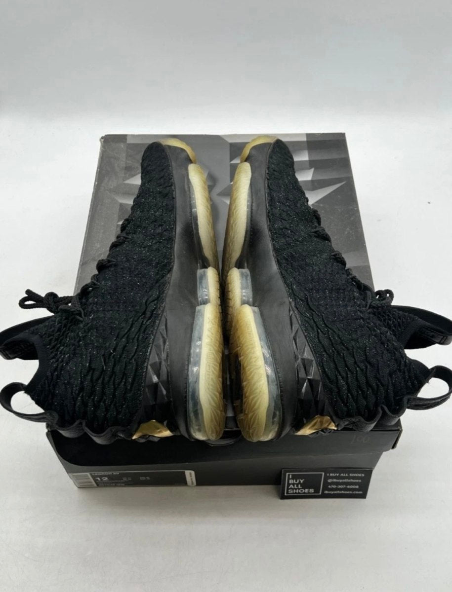 Nike LeBron 15 Black Gold 12 (Lightly Worn Pre-Owned)NikeBlack/Black-Metallic Gold - Image 7