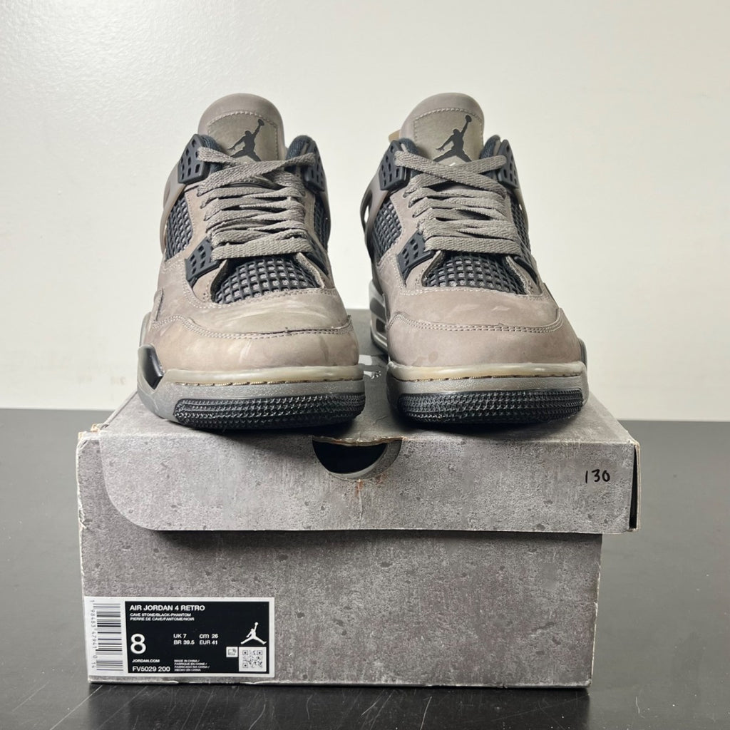 Jordan 4 Retro Cave Stone 8 (Lightly Worn Pre-Owned)JordanCave Stone/Black/Moon Particle - Image 2