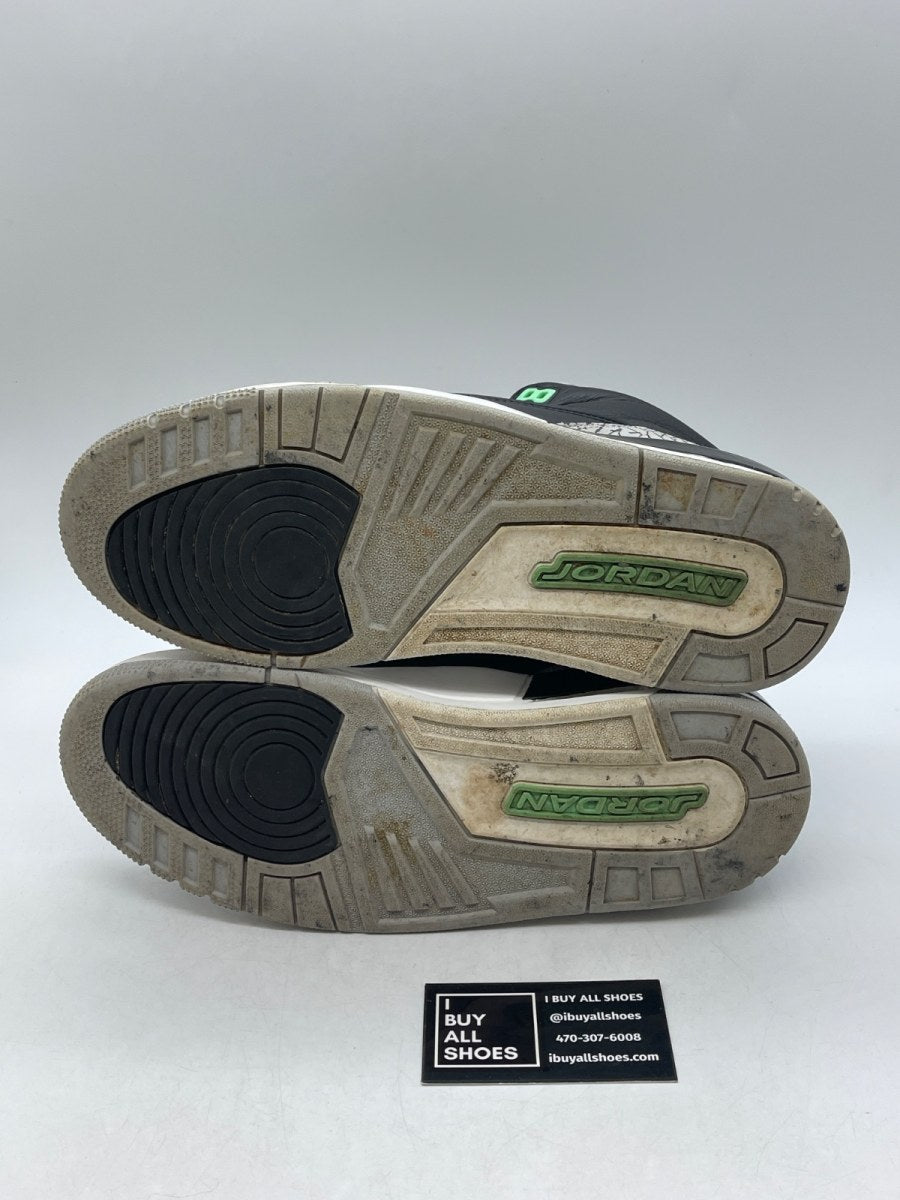 Jordan 3 Retro Green Glow 10 (Heavily Worn Pre-Owned) - Image 7