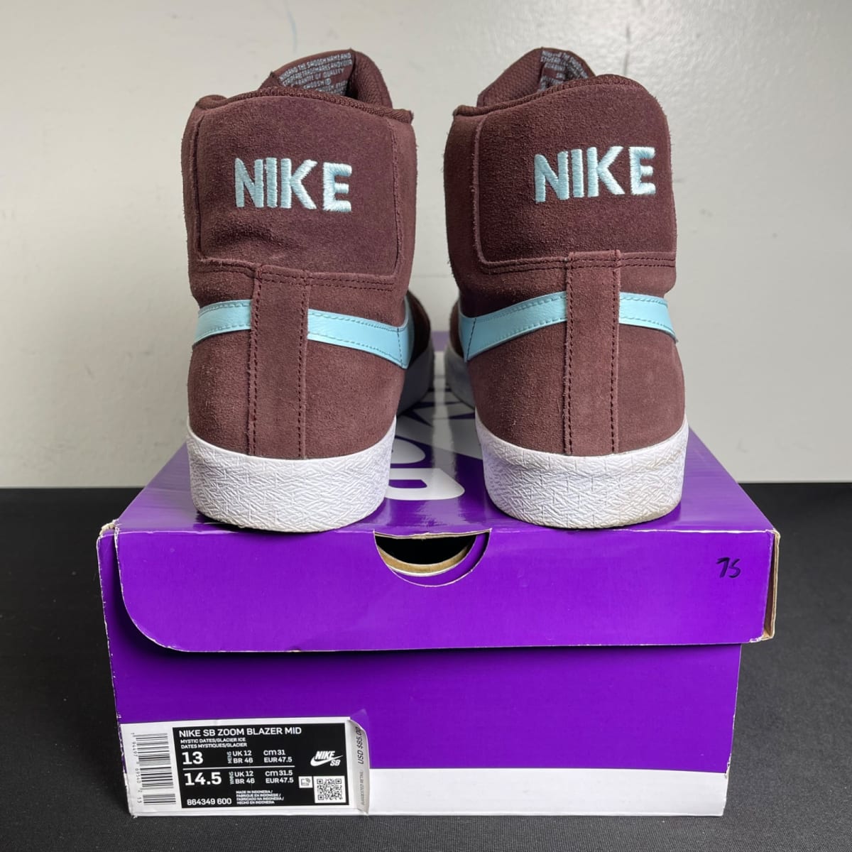 Nike Zoom Blazer Mid SB Mystic Dates Glacier Ice (Size 13) - aux
