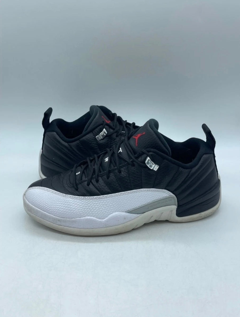 Jordan 12 Retro Low Playoffs 9.5 (Heavily Worn Pre-Owned)JordanBlack/Varsity Red-White-Metallic Silver - Image 1